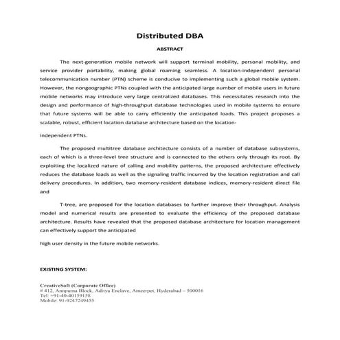  Distributed  DBA  Abstract 2017