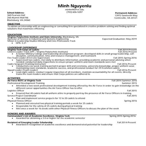 Rotc scholarship resume | DOCX