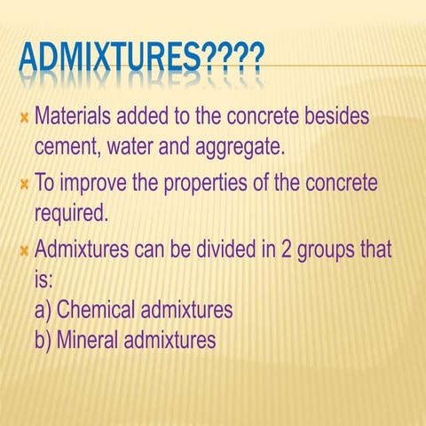 concrete admixtures