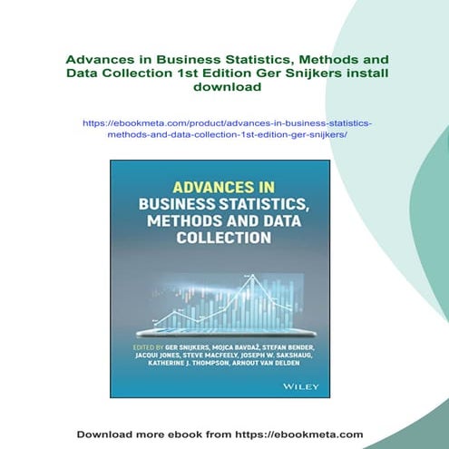 Advances in Business Statistics, Methods and Data Collection 1st Edition Ger ...