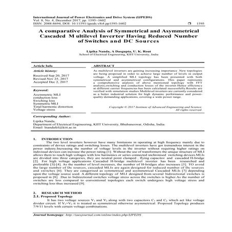 A comparative Analysis of Symmetrical and Asymmetrical Cascaded Multilevel In...