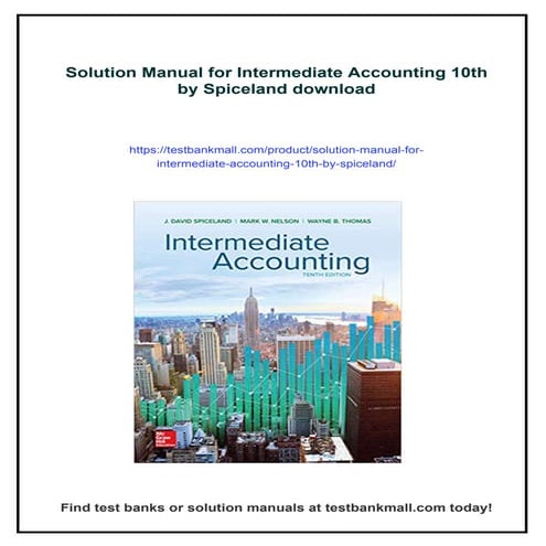 Solution Manual for Intermediate Accounting 10th by Spiceland | PDF