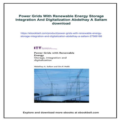 Power Grids With Renewable Energy Storage Integration And Digitalization Abde...