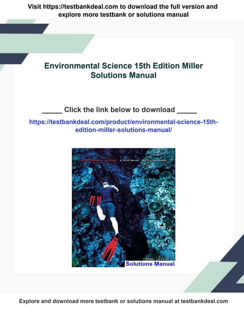 Environmental Science 15th Edition Miller Solutions Manual Pdf Environmental Science 15th Edition Miller Solutions Manual Pdf