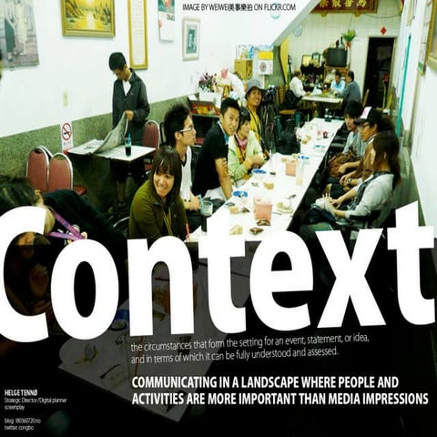 Context Marketing, arenas, utilities and the convergence of them