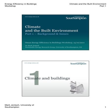 Climate and the built environment