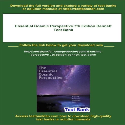 Essential Cosmic Perspective 7th Edition Bennett Test Bank
