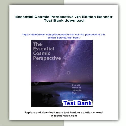 Essential Cosmic Perspective 7th Edition Bennett Test Bank