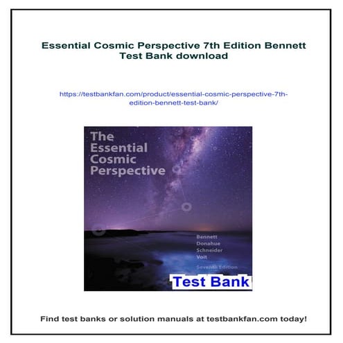 Essential Cosmic Perspective 7th Edition Bennett Test Bank