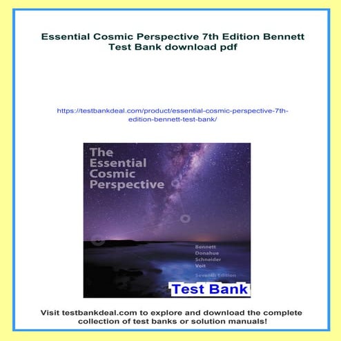 Essential Cosmic Perspective 7th Edition Bennett Test Bank