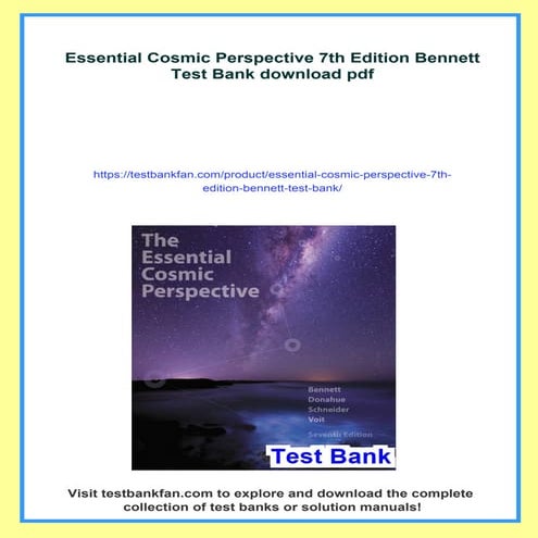 Essential Cosmic Perspective 7th Edition Bennett Test Bank