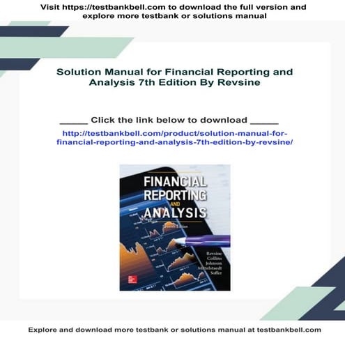 Solution Manual for Financial Reporting and Analysis 7th Edition By ...