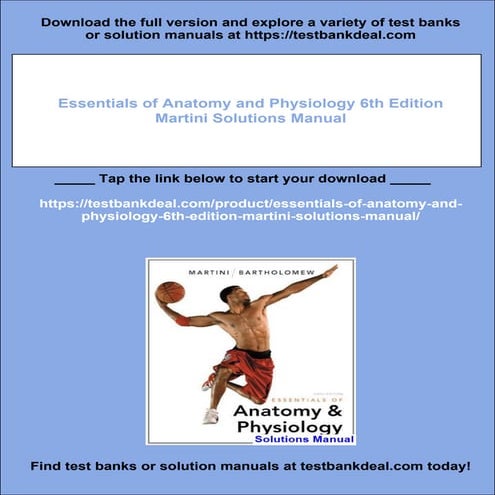 Essentials of Anatomy and Physiology 6th Edition Martini Solutions ...