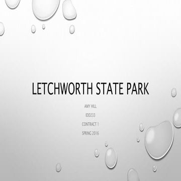 Letchworth State Park Welcome Center | PPTX