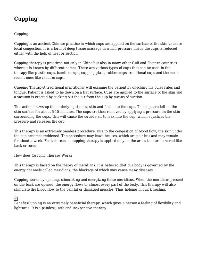 Ancient Chinese Healing Cupping Telegraph