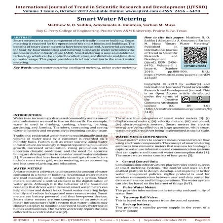 Smart Water Metering