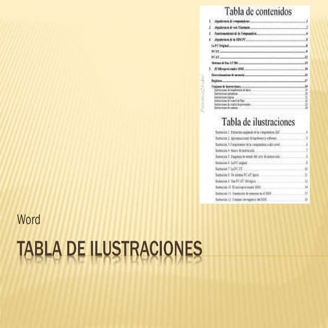 Tablas De Ilustraciones