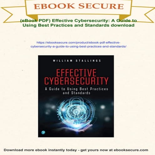 (eBook PDF) Effective Cybersecurity: A Guide to Using Best Practices and Stan...