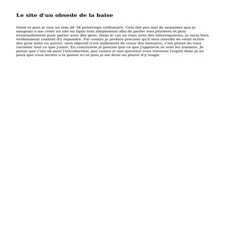 Le site d'un obsede de la baise