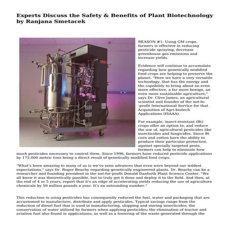 Experts Discuss the Safety & Benefits of Plant Biotechnology by Ranjana Smeta...