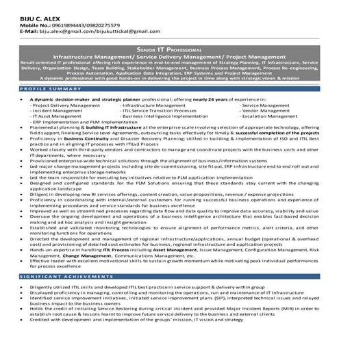 Resume Biju Alex