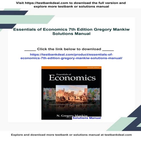 Essentials of Economics 7th Edition Gregory Mankiw Solutions Manual