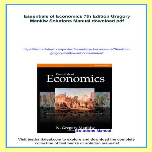 Essentials of Economics 7th Edition Gregory Mankiw Solutions Manual