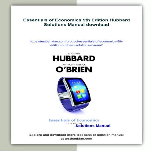 Essentials of Economics 5th Edition Hubbard Solutions Manual