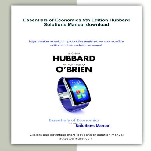 Essentials of Economics 5th Edition Hubbard Solutions Manual