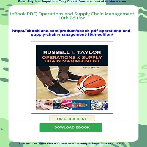 (eBook PDF) Operations Management: Managing Global Supply Chains | PDF