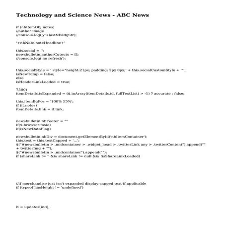 Technology and Science News - ABC News