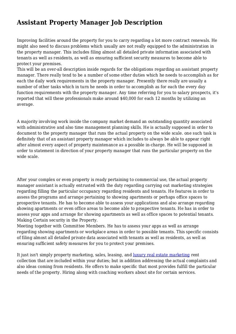 cover letter for assistant property manager gidiye redformapolitica co cover letter for property manager job