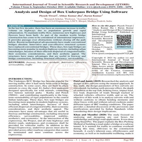 Analysis and Design of Box Underpass Bridge Using Software