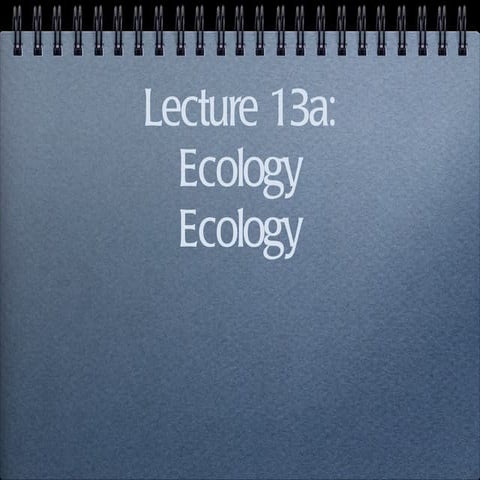 13a ecology