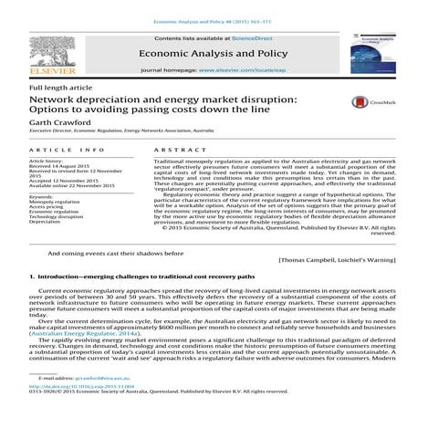 JEAP Article - Network depreciation and energy disruption