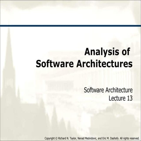 13 analysis of_software_architectures