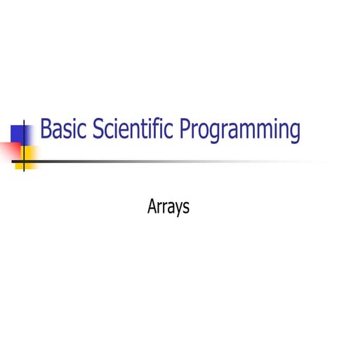 13 arrays | PPT