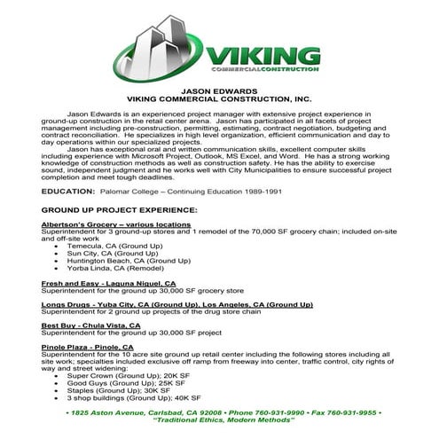 Jason Edwards Resume