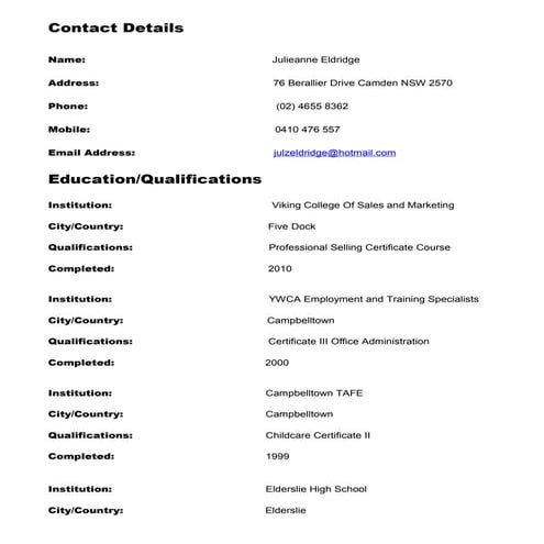 Julz Resume Aug 2015