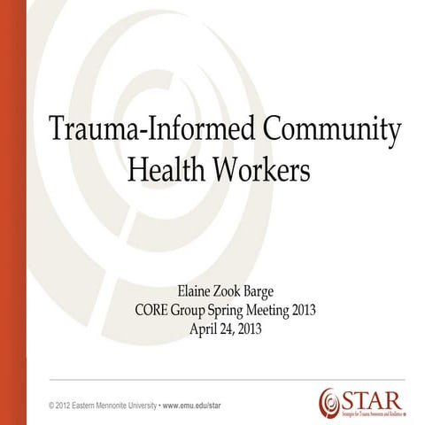 Trauma-Informed Community Health Workers_Elaine Zook Barge_4.23.13