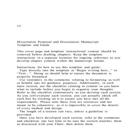 13Dissertation Proposal and Dissertation Manuscript