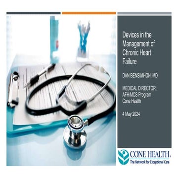 Devices in the Management of Chronic Heart Failure | PPTX
