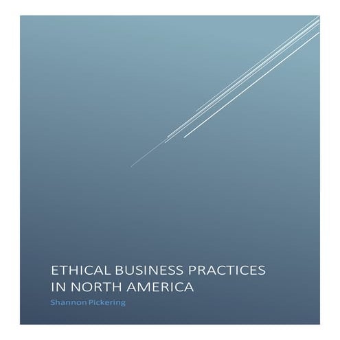 The State of Business Ethics in North America