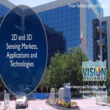 "2D and 3D Sensing: Markets, Applications, and Technologies," a Presentation ...