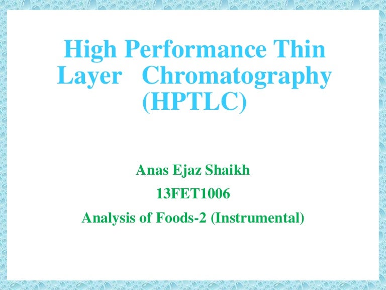 Instrumental Thin-Layer Chromatography