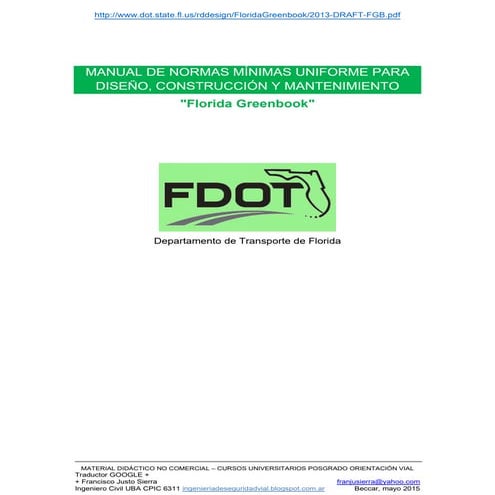 13 florida dot 2013 libro verde