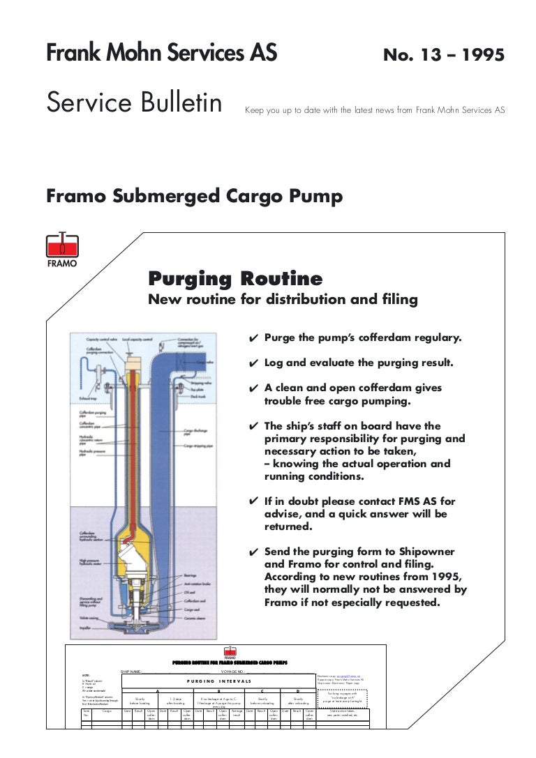 13 Framo Submerged Cargo Pump Purging Routine