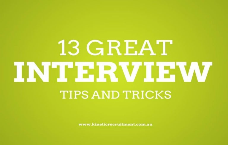 great interview tips