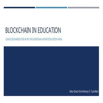 Digital Skills Gap Peer Learning Activity - Blockchain in Education - Usage S...