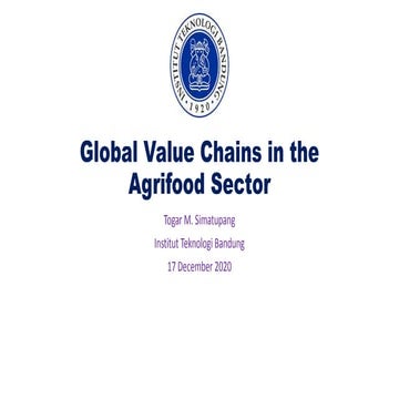 Global Value Chain in the Agrifood Sector